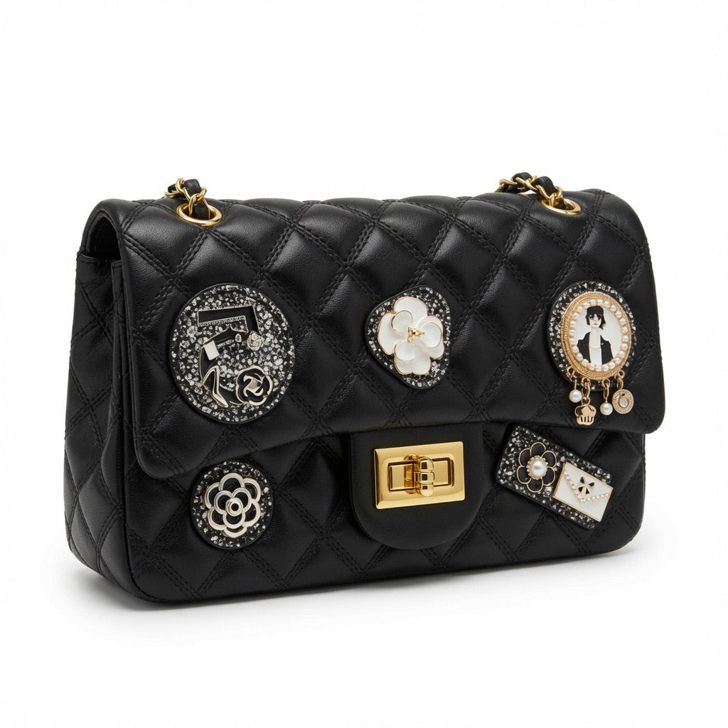 Charm Edition Quilted Crossbody Bag BA-562