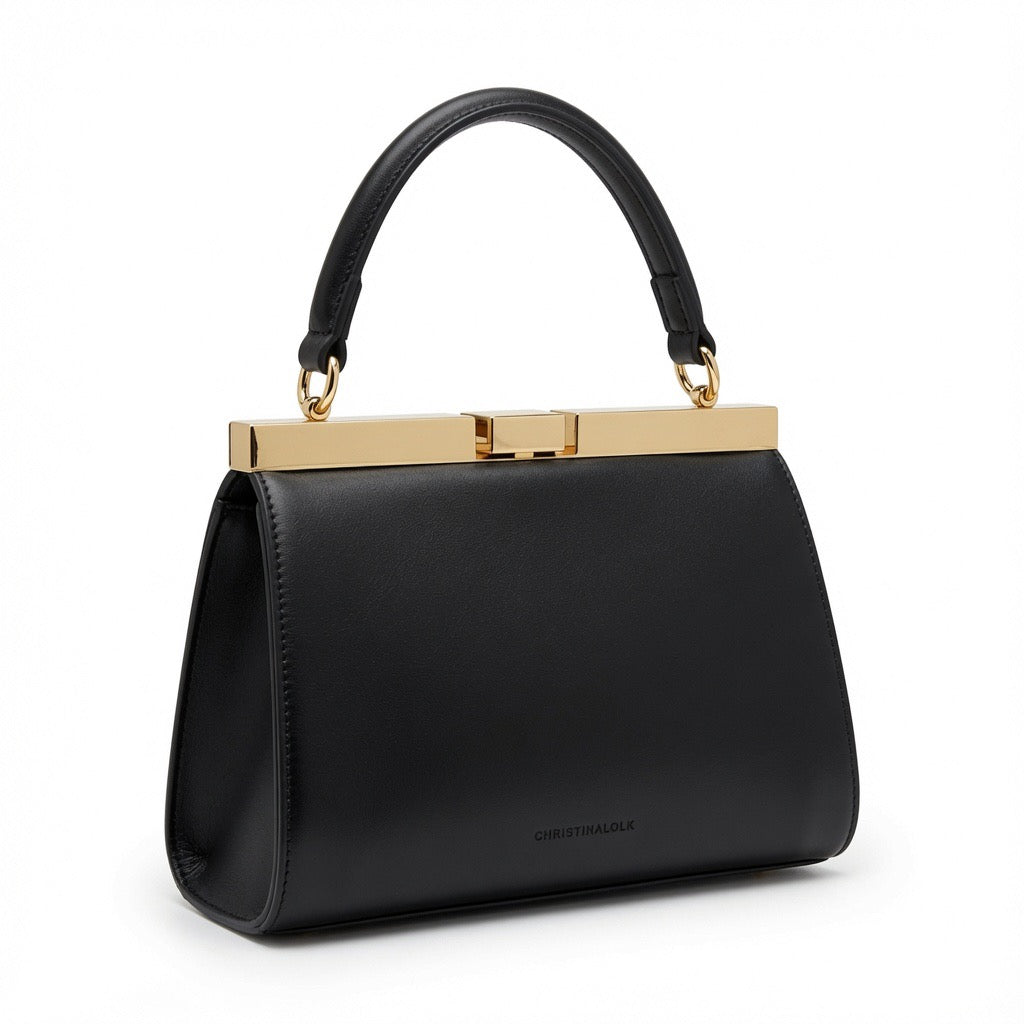 Pleated Elegance Frame Handbag BA-556