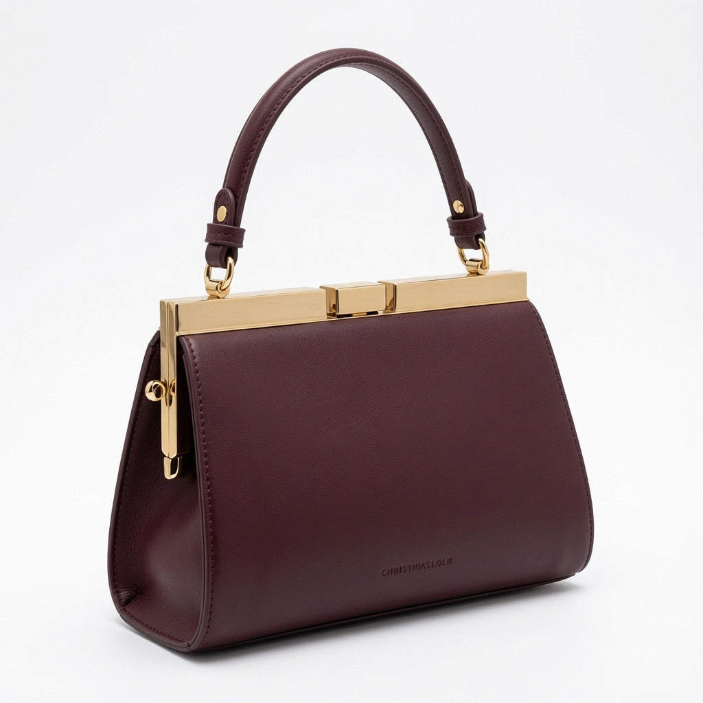 Pleated Elegance Frame Handbag BA-556