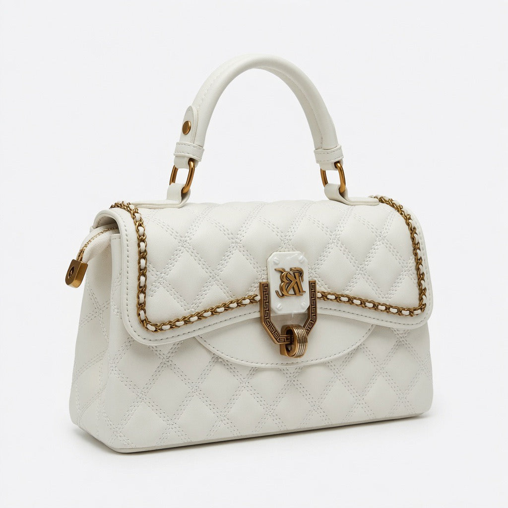 Elegant Quilted Top Handle Satchel BA-600
