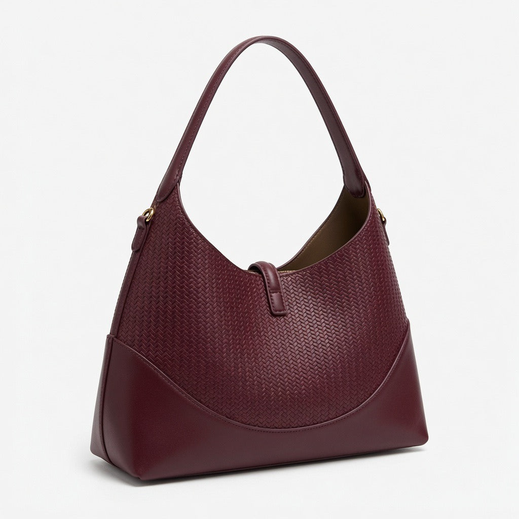 Classic Two-Tone Hobo Shoulder Bag  BA-577