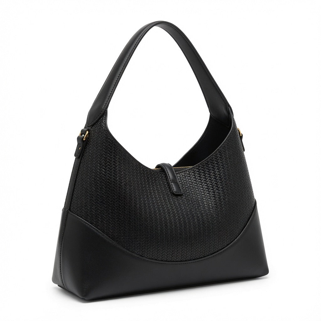 Classic Two-Tone Hobo Shoulder Bag  BA-577