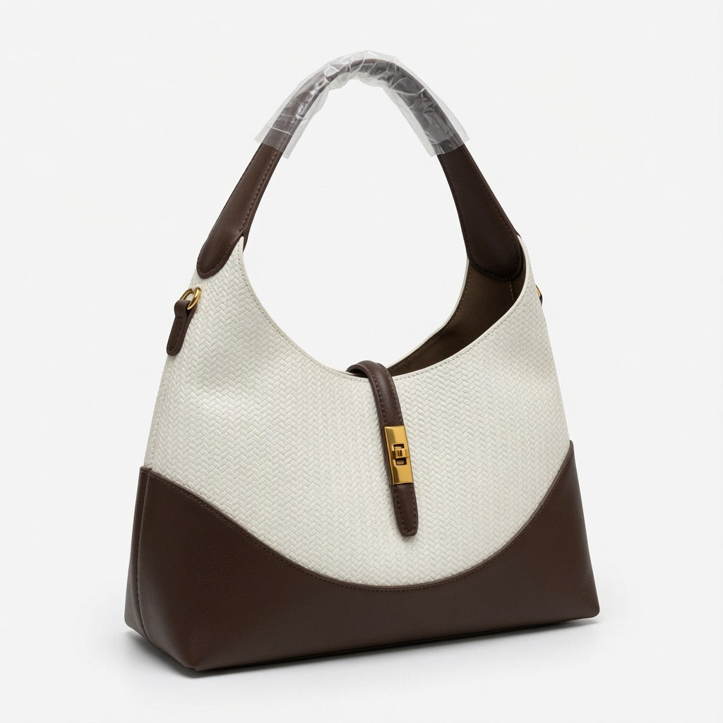 Classic Two-Tone Hobo Shoulder Bag  BA-577