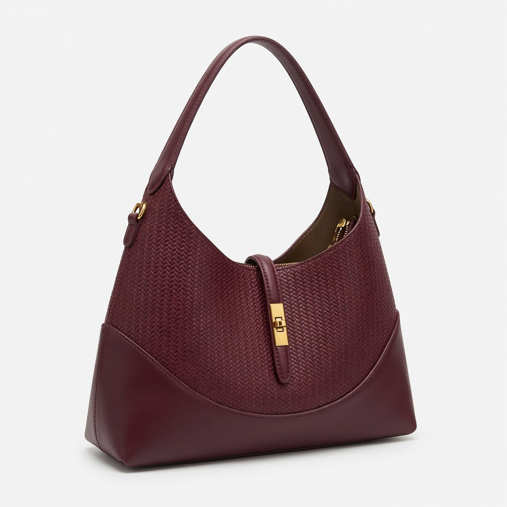 Classic Two-Tone Hobo Shoulder Bag  BA-577