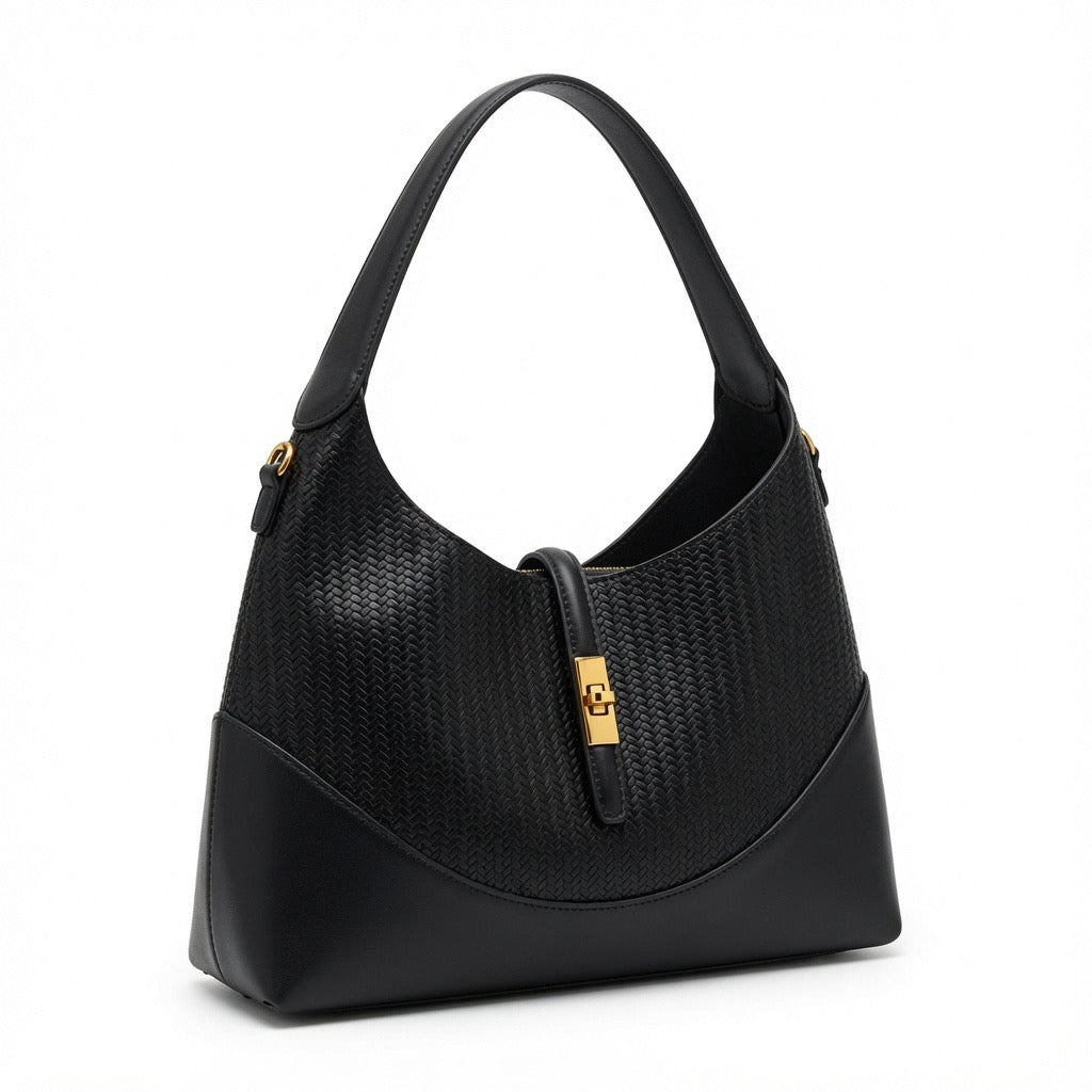 Classic Two-Tone Hobo Shoulder Bag  BA-577