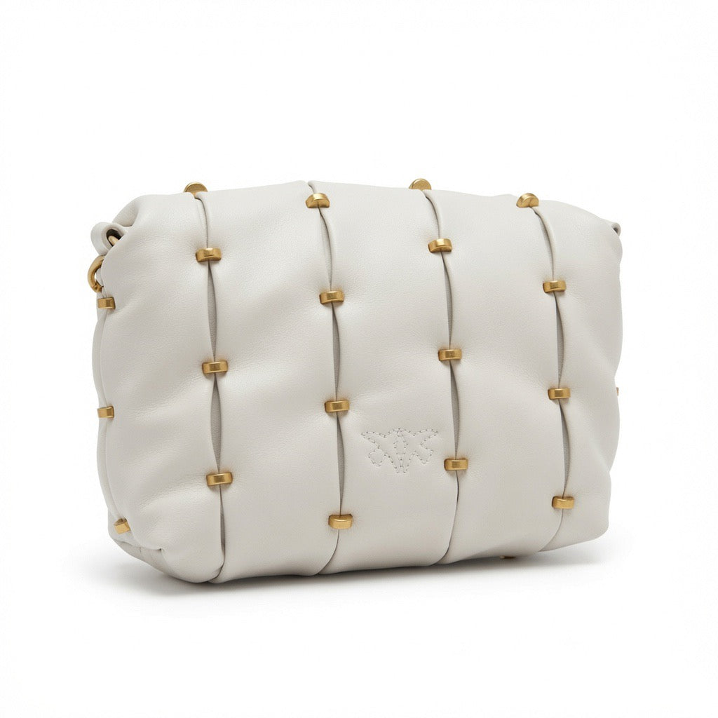 Luxe Puffer Crossbody Bag – Ivory Edition BA-568