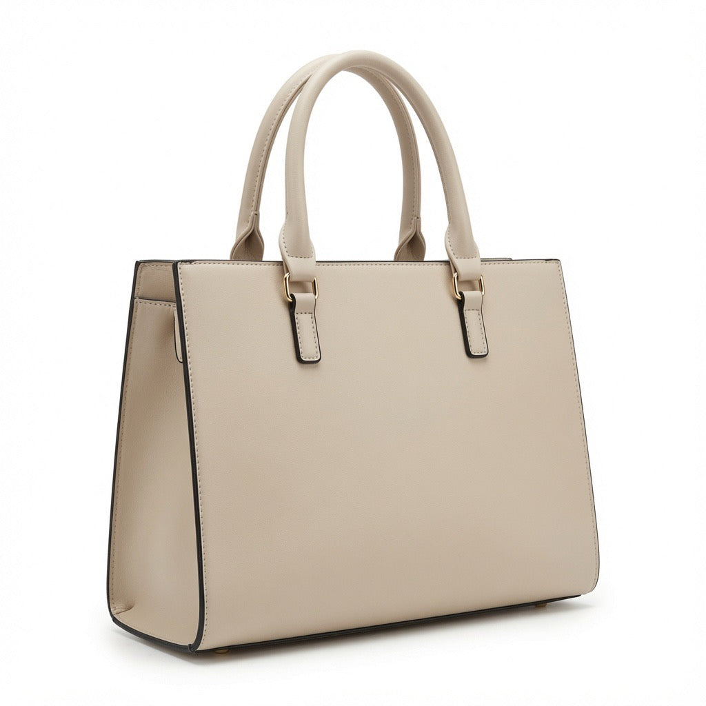 Emily Floral Shopper Tote Bag – Ivory Bloom Edition BA-567