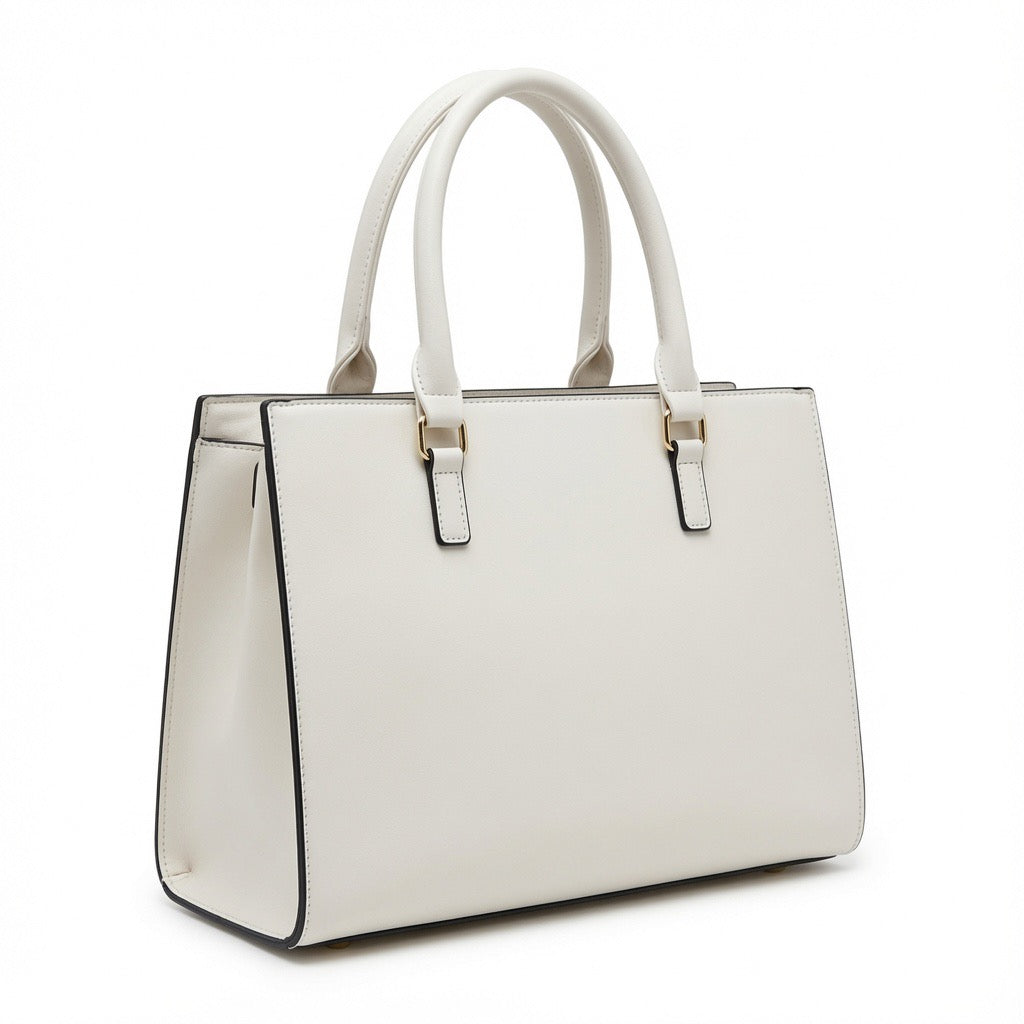 Emily Floral Shopper Tote Bag – Ivory Bloom Edition BA-567