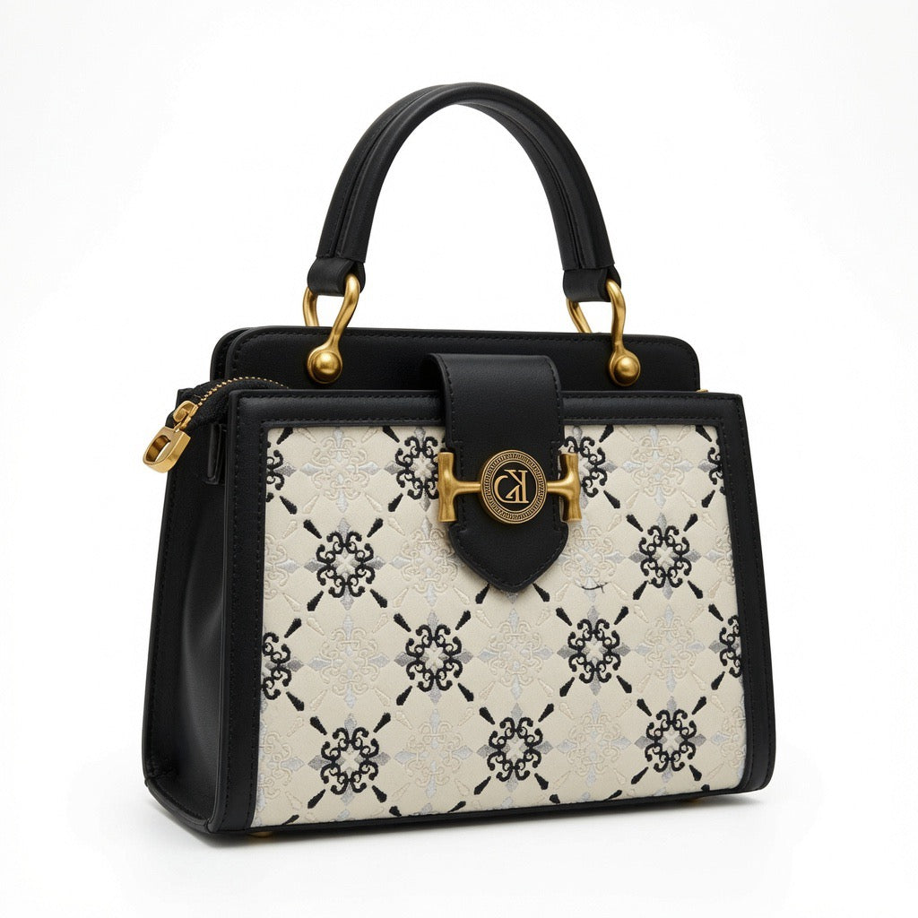 Monogram Luxe Structured Top Handle Bag  BA-582