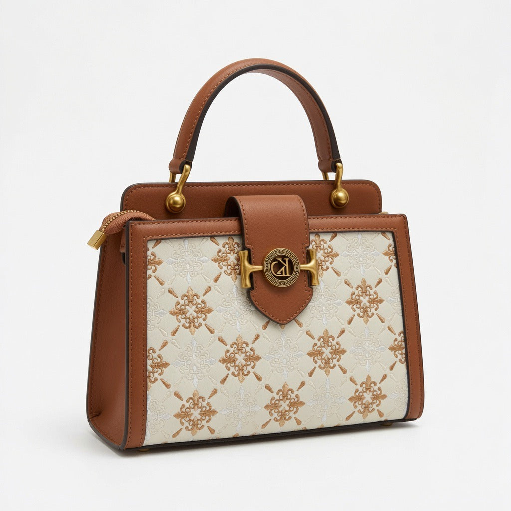Monogram Luxe Structured Top Handle Bag  BA-582