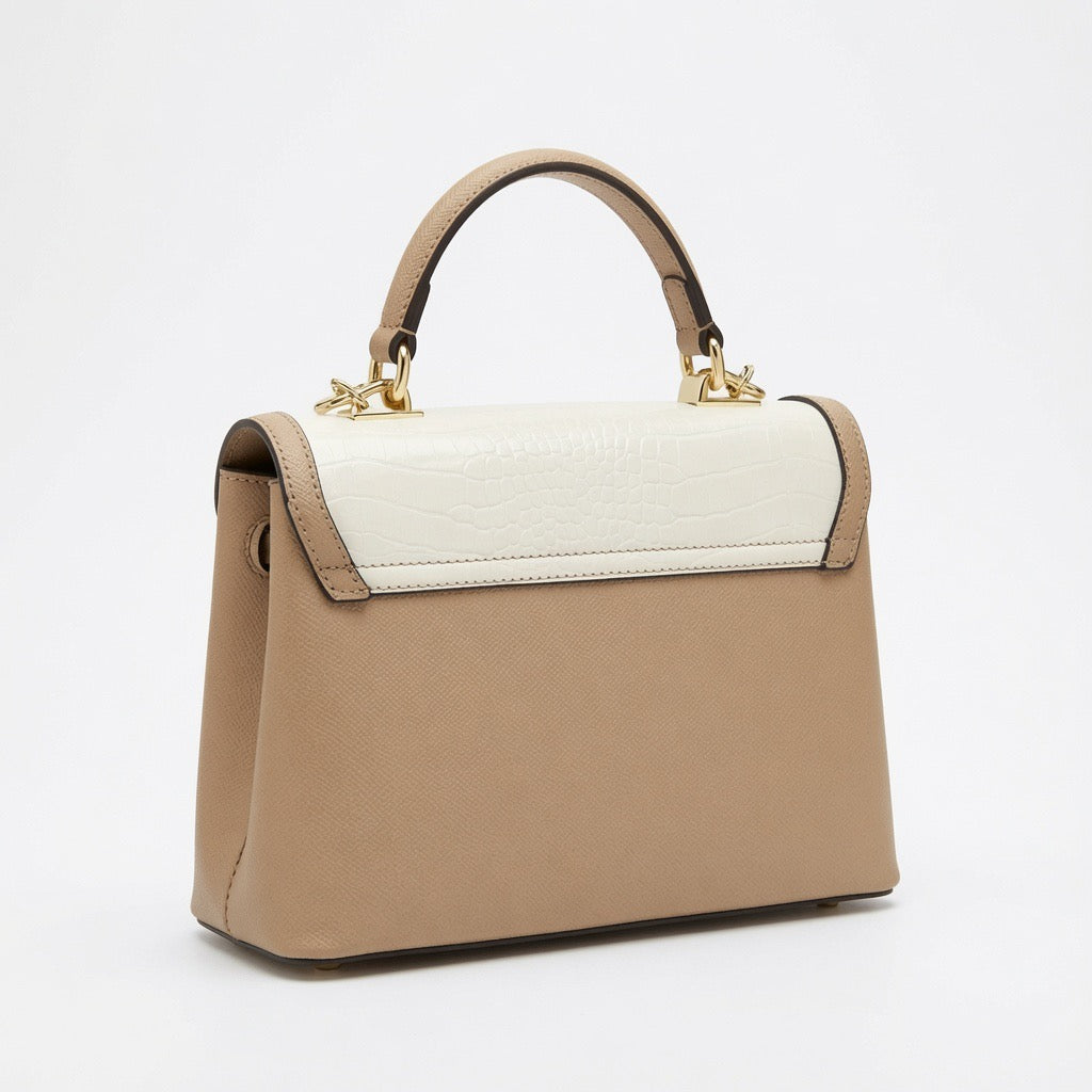 Emily Floral Top Handle Satchel Bag – Blush Pink & Ivory BA-570
