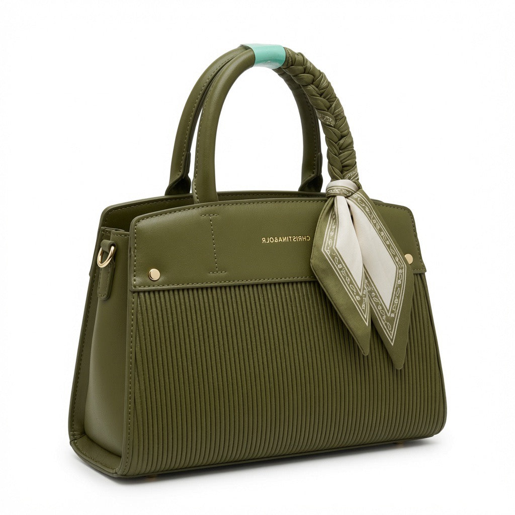 Top Handle Bag with Twilly Scarf BA-561
