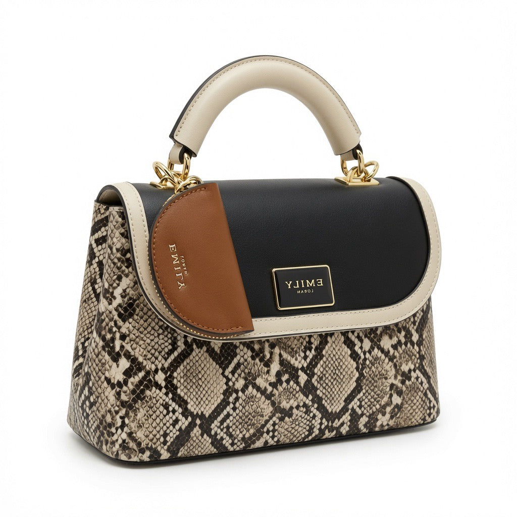 Floral Elegance Top Handle Bag – Ivory & Blush BA-570
