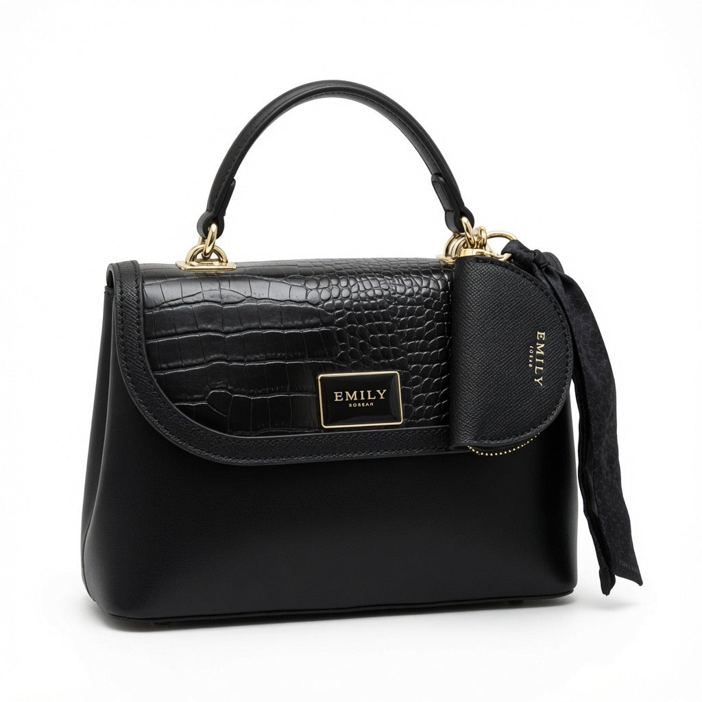 Floral Elegance Top Handle Bag – Ivory & Blush BA-570