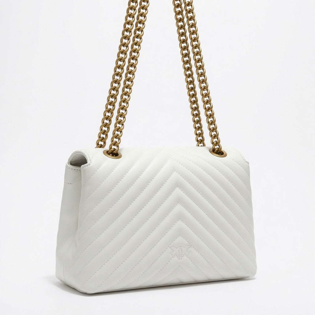 Quilted Charm Chain Shoulder Bag BA-571